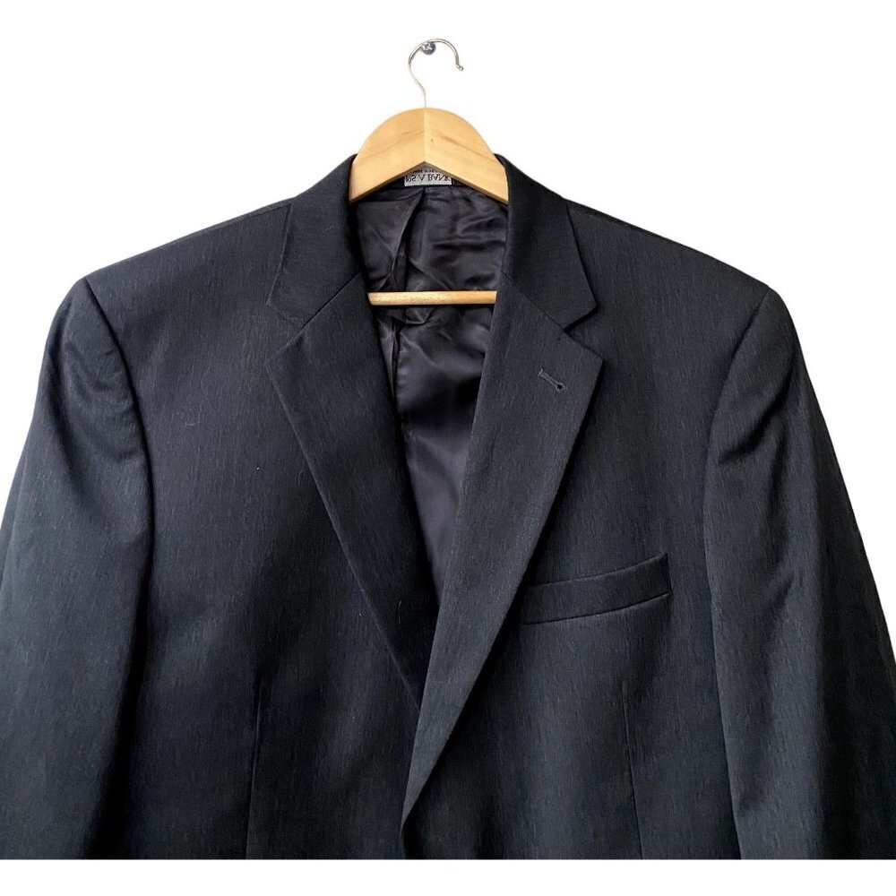 JoS A Bank 100% Wool‎ Mens Size 42R Dark Gray Gordon Suit Coat Blazer Jacket - Picture 2 of 6